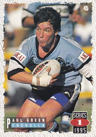 1995 Dynamic Series 1 Common Card - Base 045 Paul Green Cronulla Sharks