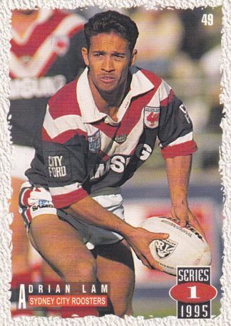 1995 Dynamic Series 1 Common Card - Base 049 Adrian Lam Eastern Suburbs Roosters