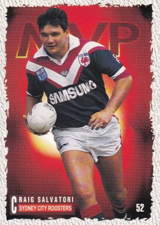 1995 Dynamic Series 1 Common Card - Base 052 Craig Salvatori Eastern Suburbs Roosters