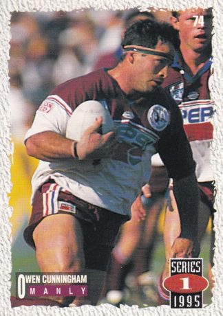 1995 Dynamic Series 1 Common Card - Base 074 Owen Cunningham Manly Sea Eagles