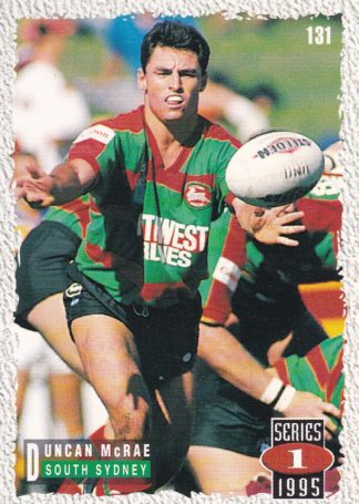 1995 Dynamic Series 1 Common Card - Base 131 Duncan McRae South Sydney Rabbitohs