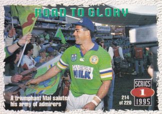 1995 Dynamic Series 1 Common Card - Base 214 Mal Meninga - Salutes Fans