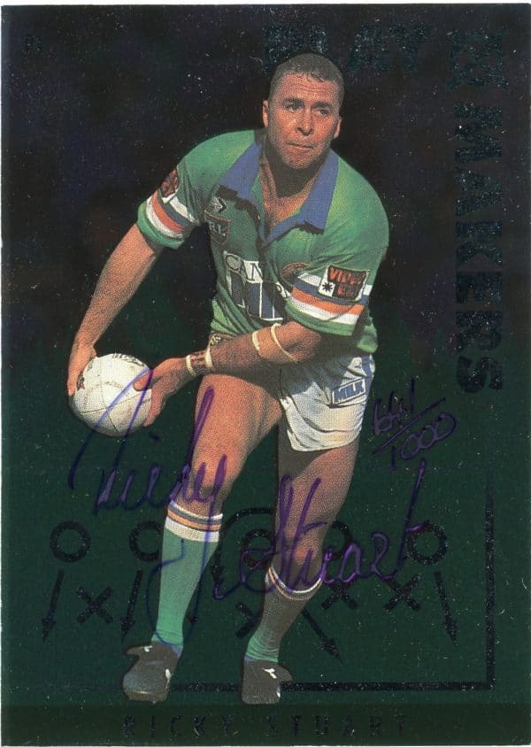 1995 Dynamic Series 2 Playmakers Signature - P1 Ricky Stuart Canberra Raiders