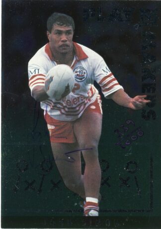 1995 Dynamic Series 2 Playmakers Signature - P3 John Simon Illawarra Steelers