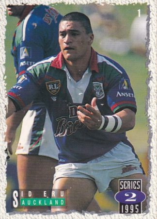 1995 Dynamic Series 2 Common Card - Base 001 Sid Eru Auckland Warriors