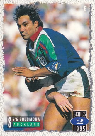1995 Dynamic Series 2 Common Card - Base 005 Se'e Solomona Auckland Warriors