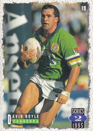1995 Dynamic Series 2 Common Card - Base 019 David Boyle Canberra Raiders