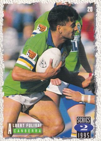1995 Dynamic Series 2 Common Card - Base 020 Albert Fulivai Canberra Raiders