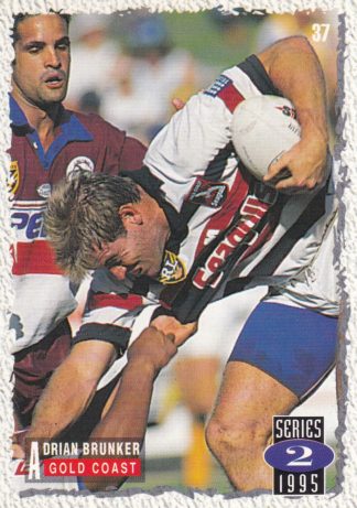 1995 Dynamic Series 2 Common Card - Base 037 Adrian Brunker Gold Coast Seagulls