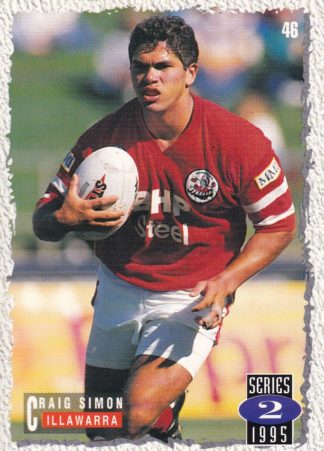 1995 Dynamic Series 2 Common Card - Base 046 Craig Simon Illawarra Steelers
