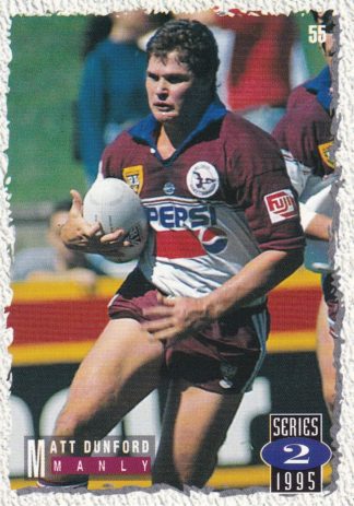 1995 Dynamic Series 2 Common Card - Base 055 Matt Dunford Manly Sea Eagles