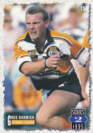 1995 Dynamic Series 2 Common Card - Base 154 Greg Barwick Sydney Tigers