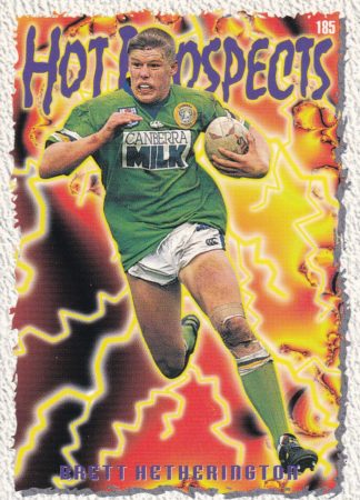1995 Dynamic Series 2 Common Card - Base 185 Brett Hetherington Canberra Raiders
