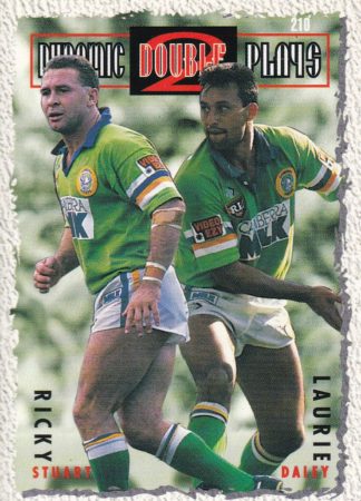 1995 Dynamic Series 2 Common Card - Base 210 Stuart & Daley Canberra Raiders