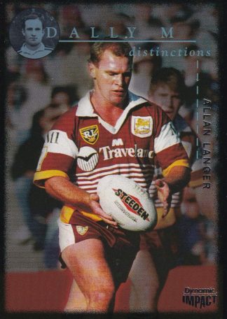 1995 Dynamic Series 3 Common Card - Base 072 Allan Langer Brisbane Broncos
