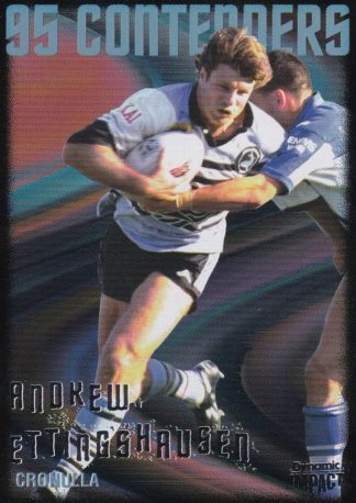 1995 Dynamic Series 3 Common Card - Base 086 Andrew Ettingshausen Cronulla Sharks