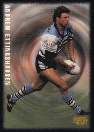 1995 Dynamic Pizza Hut Card - 6 Andrew Ettingshausen Cronulla Sharks