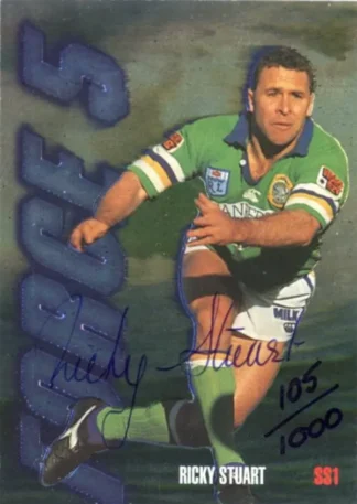 1995 Dynamic Series 1 Force 5 Signature - SS1 Ricky Stuart Canberra Raiders