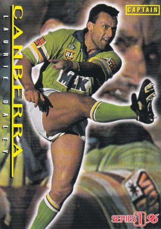 1996 Dynamic Series 1 Captains Card - C03 Laurie Daley Canberra Raiders
