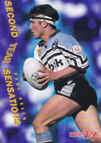 1996 Dynamic Series 1 Second Year Sensations - SY12 Paul Green Cronulla Sharks