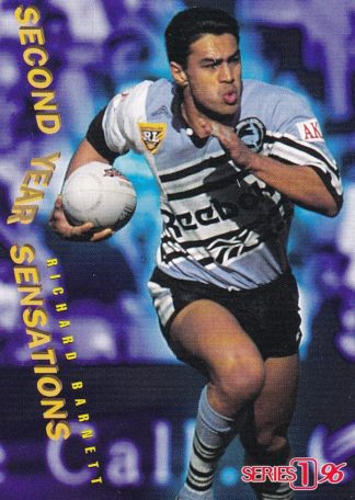 1996 Dynamic Series 1 Second Year Sensations - SY13 Richard Barnett Cronulla Sharks