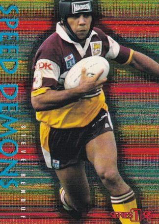 1996 Dynamic Series 1 Speed Demons - SD10 Steve Renouf Brisbane Broncos