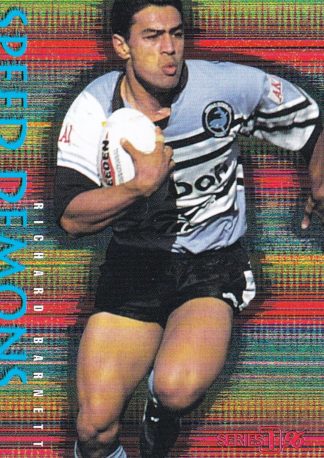 1996 Dynamic Series 1 Speed Demons - SD17 Richard Barnett Cronulla Sharks