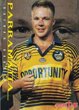 1996 Dynamic Series 1 Common Card - Base 046 Nathan Barnes Parramatta Eels