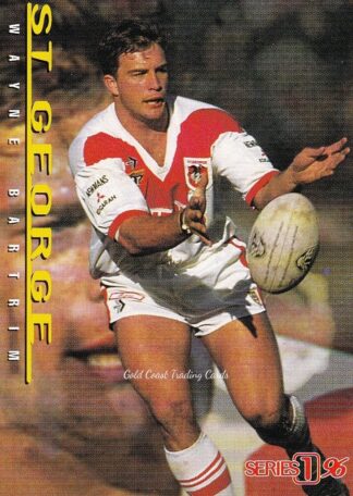 1996 Dynamic Series 1 Common Card - Base 056 Wayne Bartrim St George Dragons