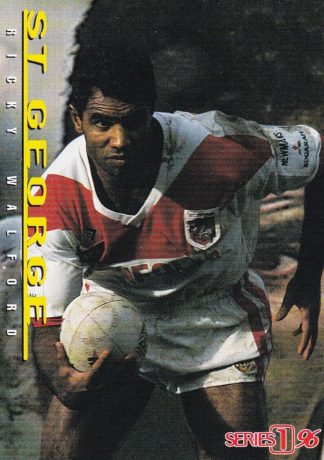 1996 Dynamic Series 1 Common Card - Base 063 Ricky Walford St George Dragons