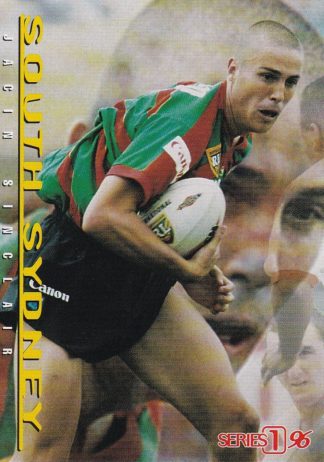 1996 Dynamic Series 1 Common Card - Base 076 Jacin Sinclair South Sydney Rabbitohs