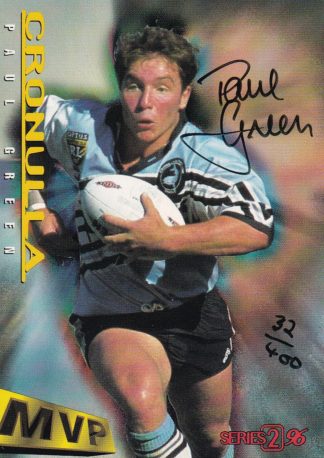 1996 Dynamic Series 2 MVP Signature Card - 05 Paul Green Cronulla Sharks
