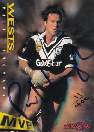 1996 Dynamic Series 2 MVP Signature Card - 20 Paul Langmack Western Suburbs Magpies