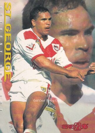 1996 Dynamic Series 2 Common Card - Base 121 Anthony Mundine St George Dragons