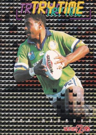 1996 Dynamic Series 2 Common Card - Base 187 Noa Nadruku Canberra Raiders