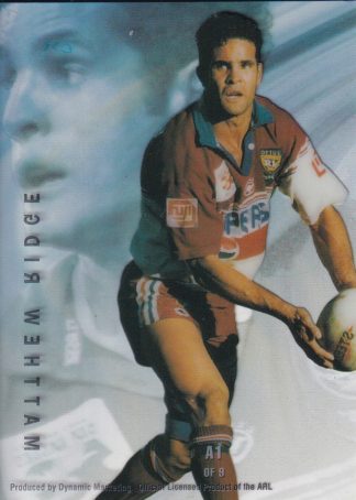 1996 Dynamic Series 3 Acetate Cel Card - A1 Matthew Ridge Manly Sea Eagles