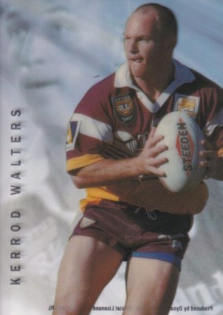 1996 Dynamic Series 3 Acetate Cel Card - A8 Kerrod Walters Brisbane Broncos