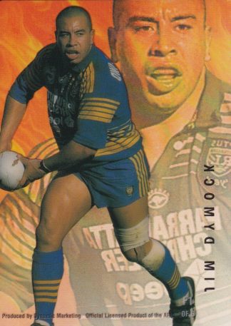 1996 Dynamic Series 3 Acetate Cel Card - F1 Jim Dymock Parramatta Eels
