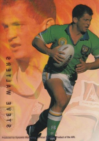 1996 Dynamic Series 3 Acetate Cel Card - F6 Steve Walters Canberra Raiders