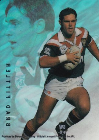 1996 Dynamic Series 3 Acetate Cel Card - W3 Brad Fittler Sydney City Roosters