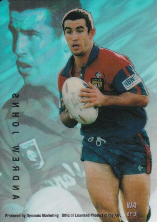 1996 Dynamic Series 3 Acetate Cel Card - W4 Andrew Johns Newcastle Knights