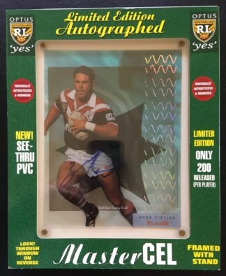 1996 Dynamic Series 3 Master Cel Signature - W3 Brad Fittler Sydney City Roosters - #180 / 200
