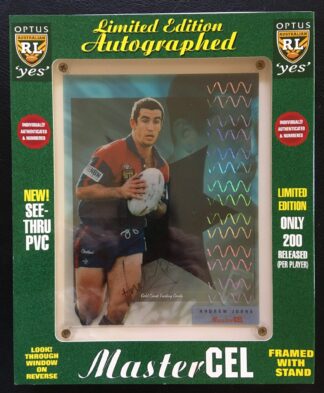 1996 Dynamic Series 3 Master Cel Signature - W4 Andrew Johns Newcastle Knights - #180 / 200
