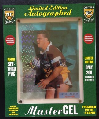 1996 Dynamic Series 3 Master Cel Signature - W9 Glenn Lazarus Brisbane Broncos - #180 / 200