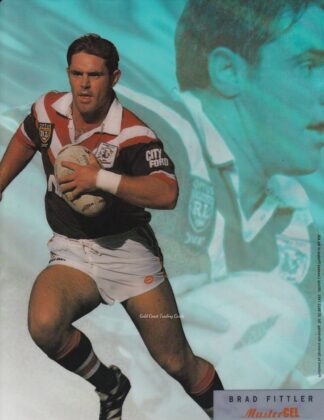 1996 Dynamic Series 3 Master Cel Unsigned Card - W3 Brad Fittler Sydney City Roosters