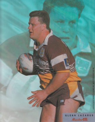 1996 Dynamic Series 3 Master Cel Unsigned Card - W9 Glenn Lazarus Brisbane Broncos