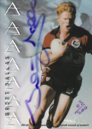 1996 Dynamic Series 3 Acetate Cel Signature - A4 Brett Dallas North Sydney Bears - #063 / 200