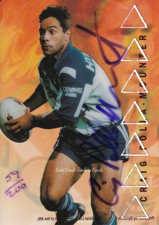 1996 Dynamic Series 3 Acetate Cel Signature - F8 Craig Polla-Mounter Canterbury Bulldogs - #059 / 200