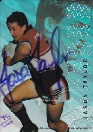 1996 Dynamic Series 3 Acetate Cel Signature - W2 Jason Taylor North Sydney Bears - #092 / 200