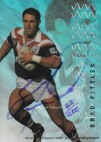1996 Dynamic Series 3 Acetate Cel Signature - W3 Brad Fittler Sydney City Roosters - #042 / 200
